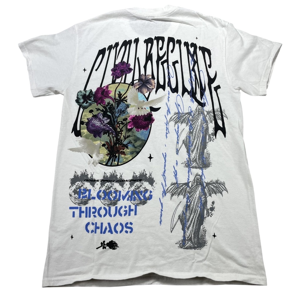 Civil Regime Shirt Mens Small Blooming Through Chaos Graphic Tee Streetwear